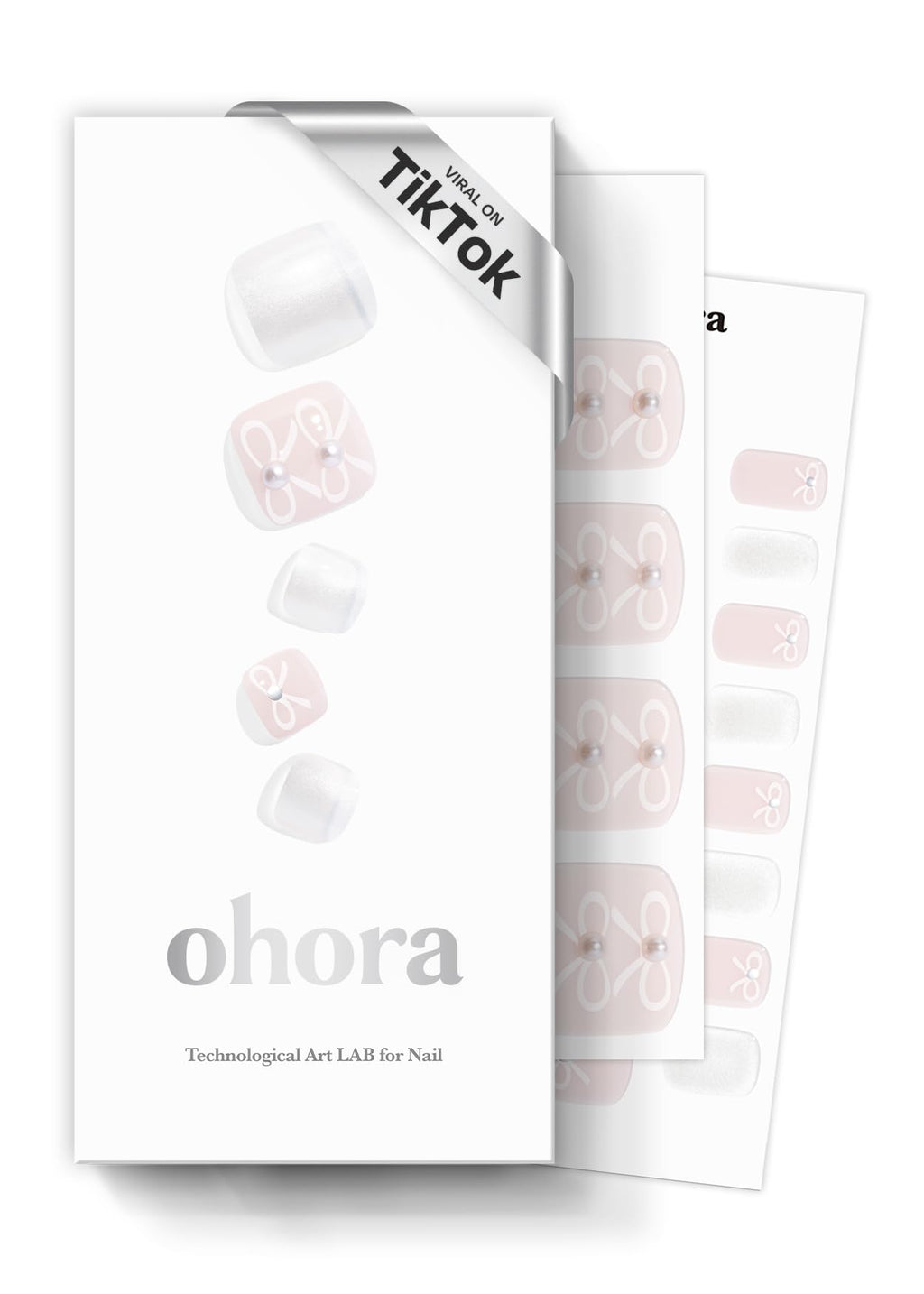 ohora Semi Cured Gel Nail Strips (N Cream Glow) - Pink, Solid, Works with Any UV/LED Lamps, Salon-Quality, Long Lasting, Easy to Apply & Remove - Includes 2 Prep Pads, Nail File & Wooden Stick