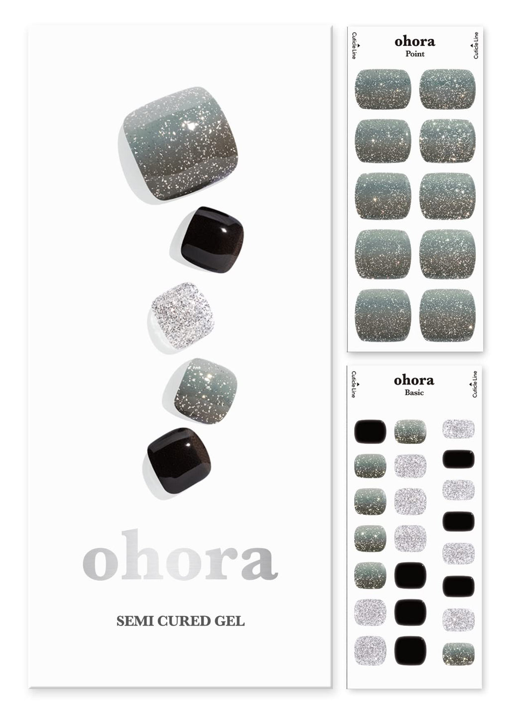 ohora Semi Cured Gel Nail Strips (N Cream Glow) - Pink, Solid, Works with Any UV/LED Lamps, Salon-Quality, Long Lasting, Easy to Apply & Remove - Includes 2 Prep Pads, Nail File & Wooden Stick