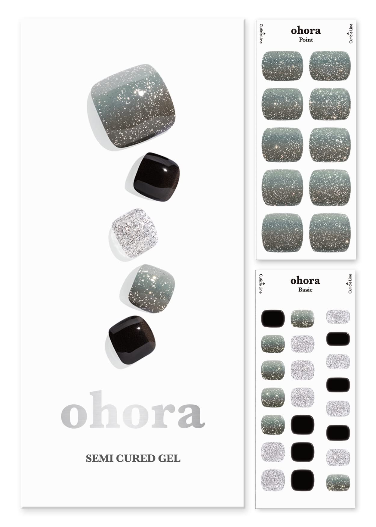 ohora Semi Cured Gel Nail Strips (N Cream Glow) - Pink, Solid, Works with Any UV/LED Lamps, Salon-Quality, Long Lasting, Easy to Apply & Remove - Includes 2 Prep Pads, Nail File & Wooden Stick