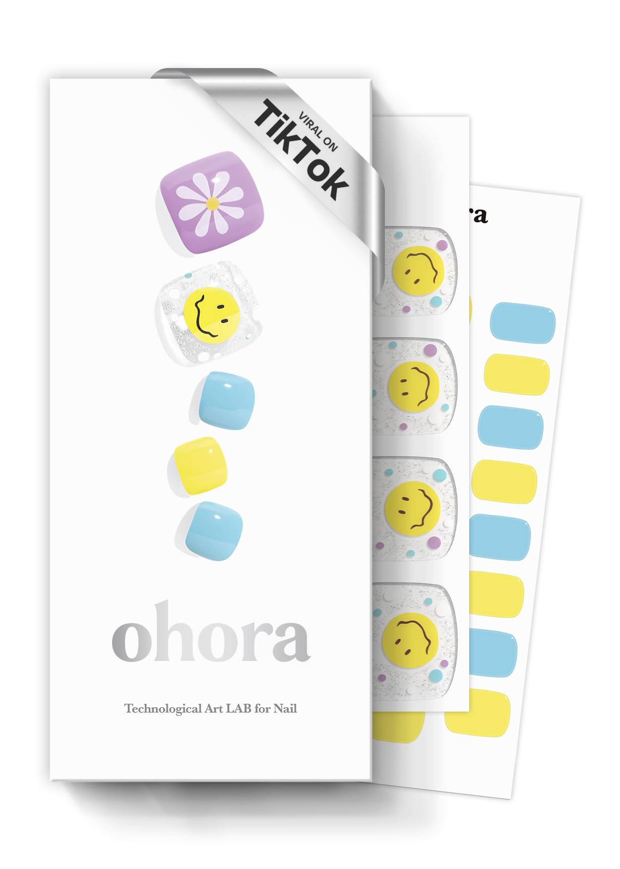 ohora Semi Cured Gel Nail Strips (N Cream Glow) - Pink, Solid, Works with Any UV/LED Lamps, Salon-Quality, Long Lasting, Easy to Apply & Remove - Includes 2 Prep Pads, Nail File & Wooden Stick