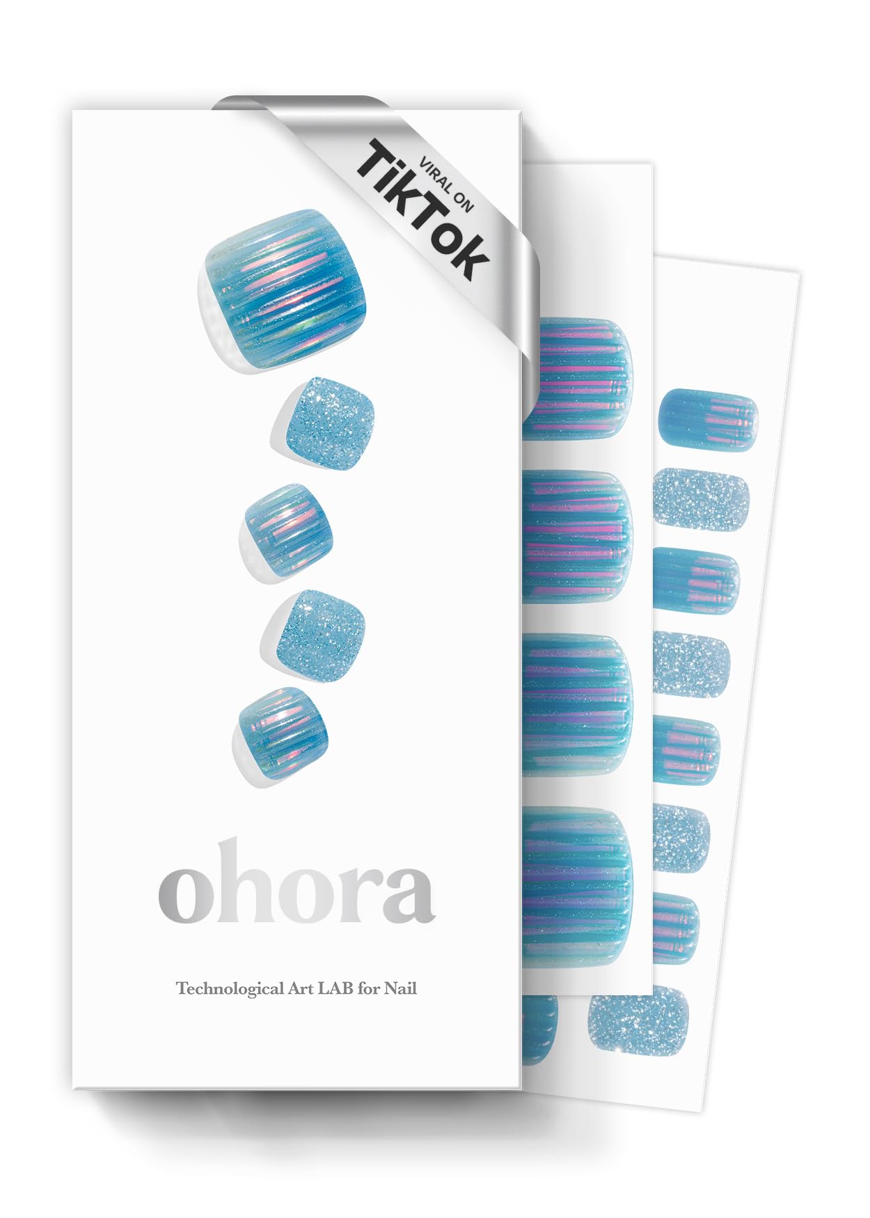 ohora Semi Cured Gel Nail Strips (N Cream Glow) - Pink, Solid, Works with Any UV/LED Lamps, Salon-Quality, Long Lasting, Easy to Apply & Remove - Includes 2 Prep Pads, Nail File & Wooden Stick