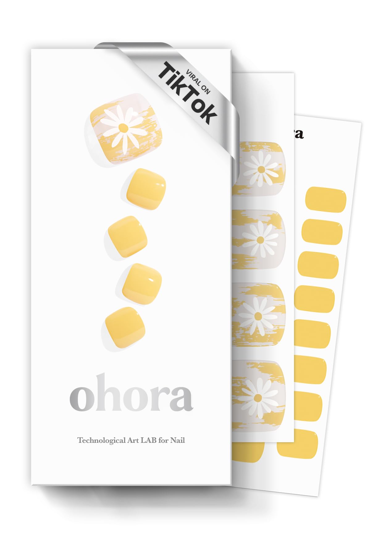 ohora Semi Cured Gel Nail Strips (N Cream Glow) - Pink, Solid, Works with Any UV/LED Lamps, Salon-Quality, Long Lasting, Easy to Apply & Remove - Includes 2 Prep Pads, Nail File & Wooden Stick