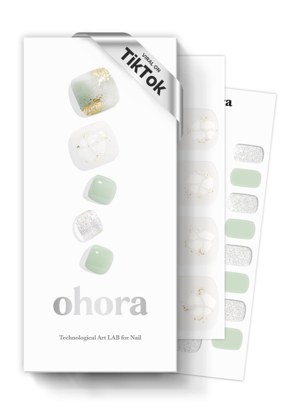 ohora Semi Cured Gel Nail Strips (N Cream Glow) - Pink, Solid, Works with Any UV/LED Lamps, Salon-Quality, Long Lasting, Easy to Apply & Remove - Includes 2 Prep Pads, Nail File & Wooden Stick