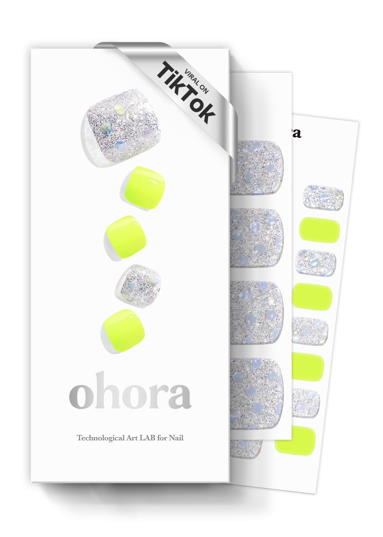 ohora Semi Cured Gel Nail Strips (N Cream Glow) - Pink, Solid, Works with Any UV/LED Lamps, Salon-Quality, Long Lasting, Easy to Apply & Remove - Includes 2 Prep Pads, Nail File & Wooden Stick